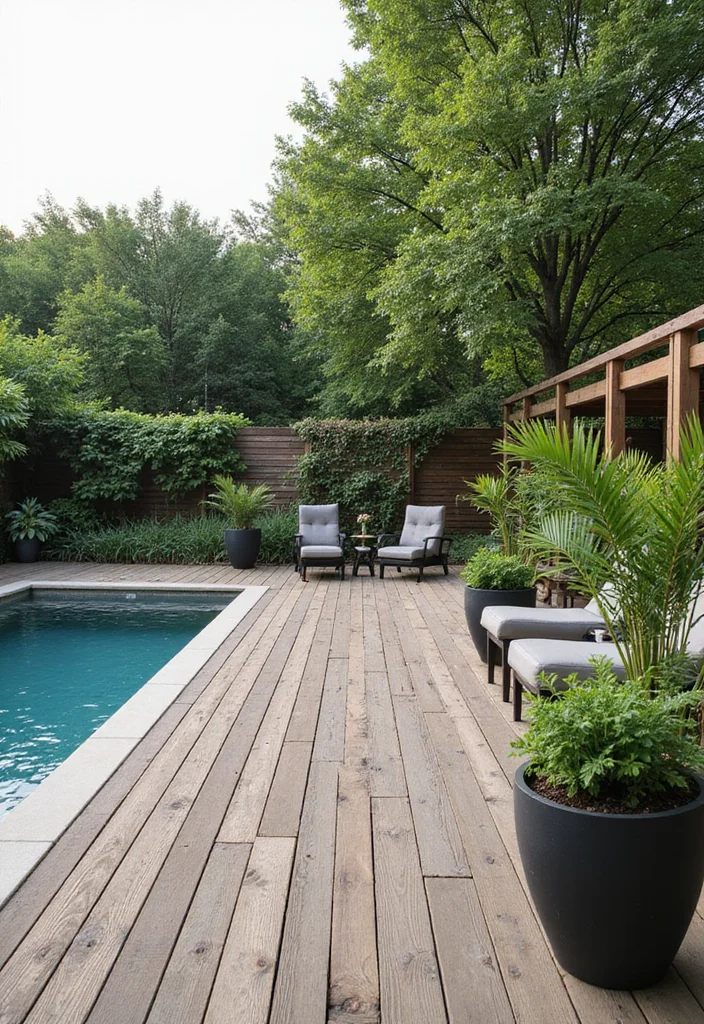 16 Backyard Pool Deck Ideas for Safe Stylish Surroundings 1 16 Backyard Pool Deck Ideas for Safe Stylish Surroundings - 1. Sustainable Wood Decking