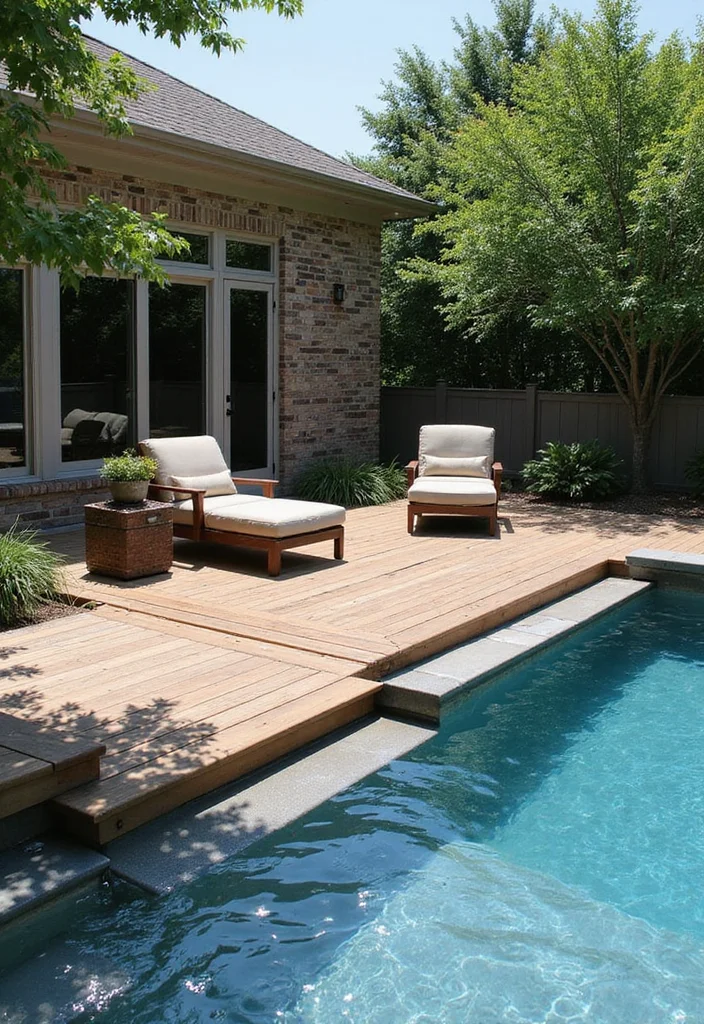 16 Backyard Pool Deck Ideas for Safe Stylish Surroundings 122 16 Backyard Pool Deck Ideas for Safe Stylish Surroundings - 12. Elevated Deck Platforms