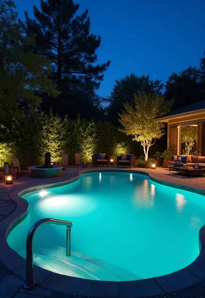 16 Backyard Pool Deck Ideas for Safe Stylish Surroundings 155 16 Backyard Pool Deck Ideas for Safe Stylish Surroundings - 15. Eco-Friendly Lighting Solutions