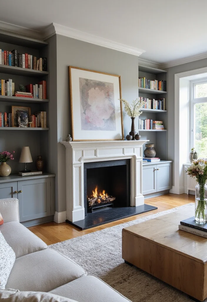 16 Fireplace Surround Ideas for Beautiful Updated Finishes - 7. Integrated Shelving