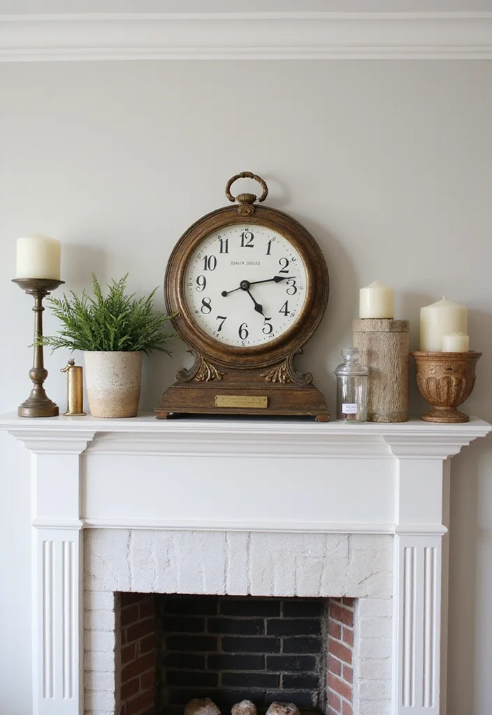 16 Unique Fireplace Ideas for Bold Eye Catching Focal Points 111 16 Unique Fireplace Ideas for Bold Eye Catching Focal Points 11. Vintage Mantel Clocks