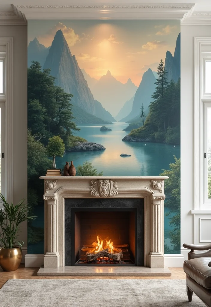 16 Unique Fireplace Ideas for Bold Eye Catching Focal Points 122 16 Unique Fireplace Ideas for Bold Eye Catching Focal Points 12. Artistic Wall Murals