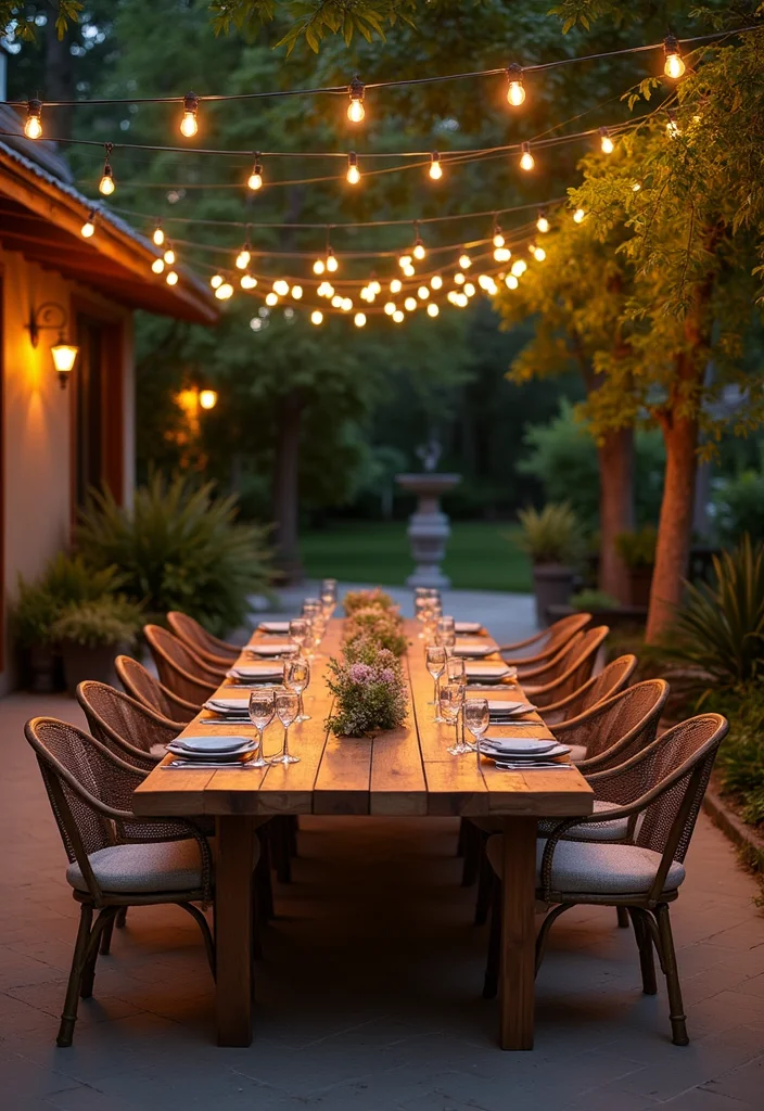 18 Backyard Covered Patio Ideas for Comfortable All Weather Living - 5. Stylish Outdoor Dining Space