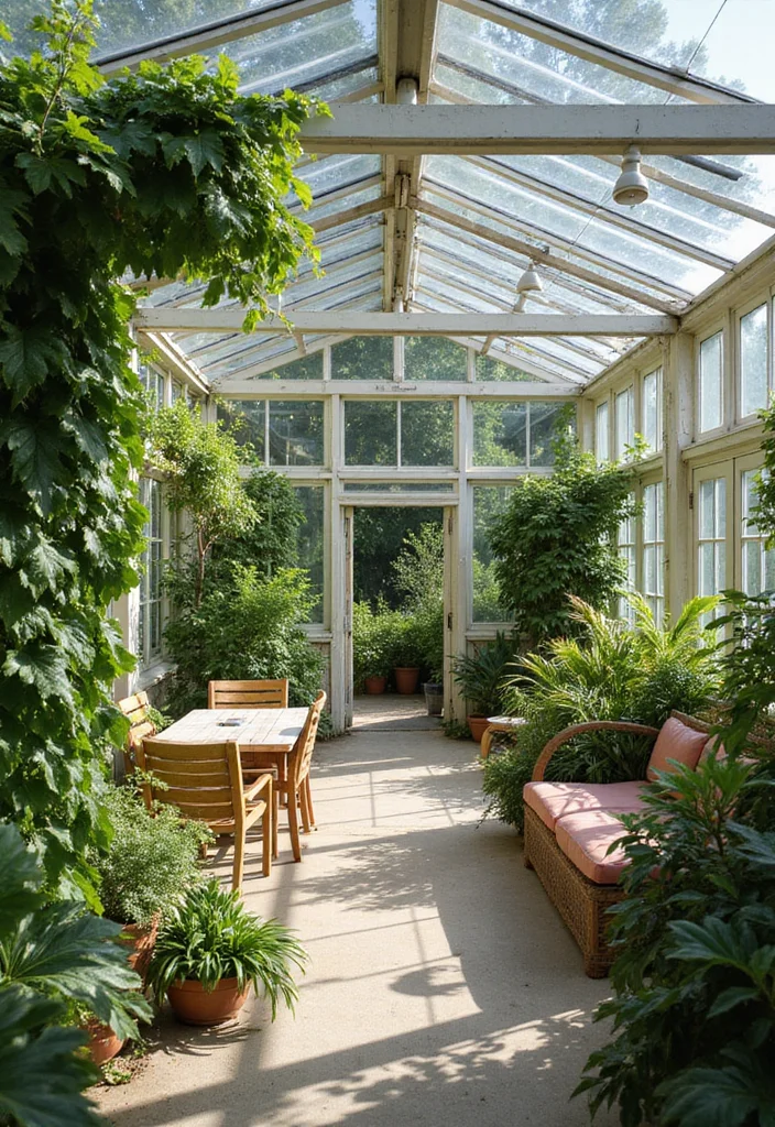 18 Backyard Covered Patio Ideas for Comfortable All Weather Living - 7. Greenhouse-Style Patio