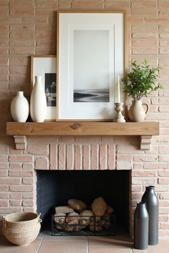 How Does Joanna Gaines Decorate Fireplace Mantels? 3 asymmetrical balance visual flow