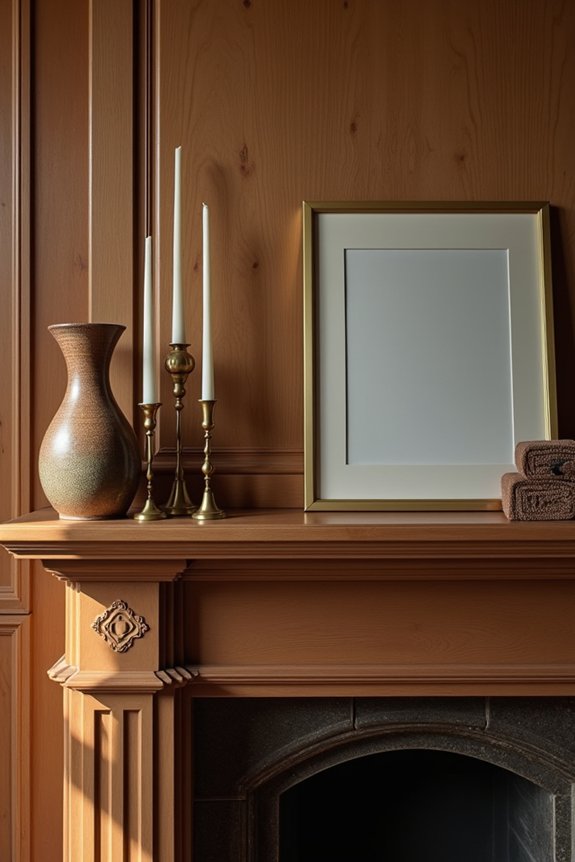 7 Styling Tips to Decorate Your Fireplace Mantel 3 asymmetrical mantel decor balance