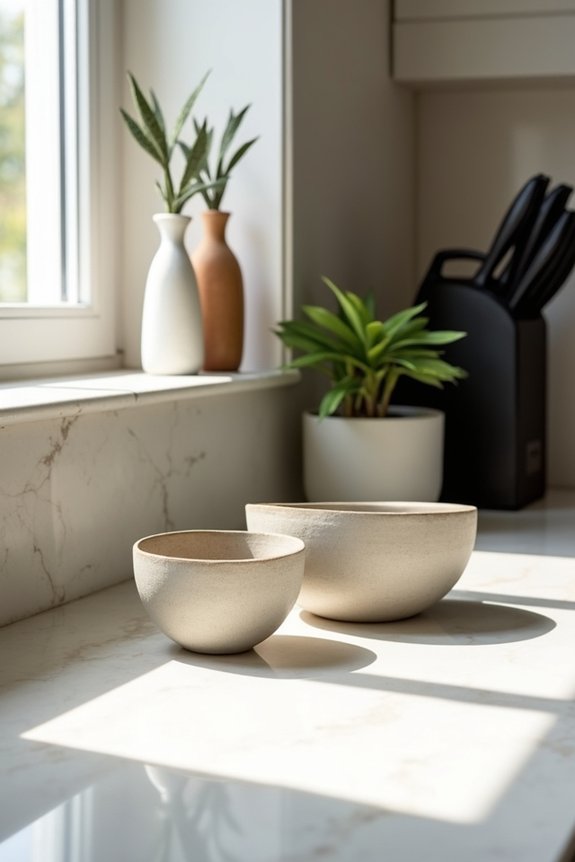 10 Ways to Decorate Kitchen Counters Like a Designer 6 balanced counters for cooking ease