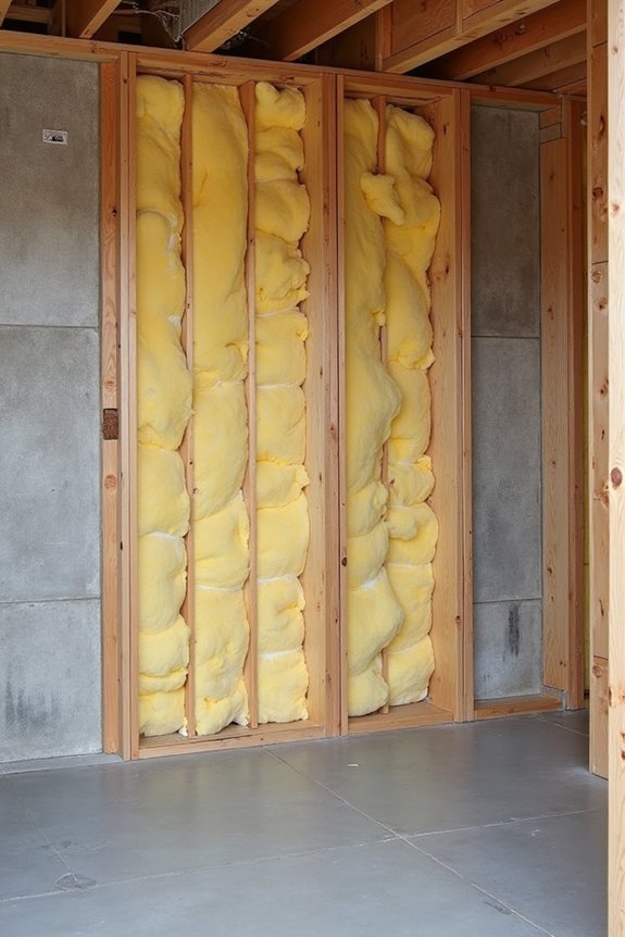 basement wall insulation required between framing