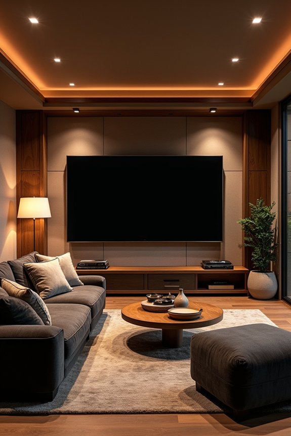 How to Decorate Your Basement 6 centered seating around tv for comfort