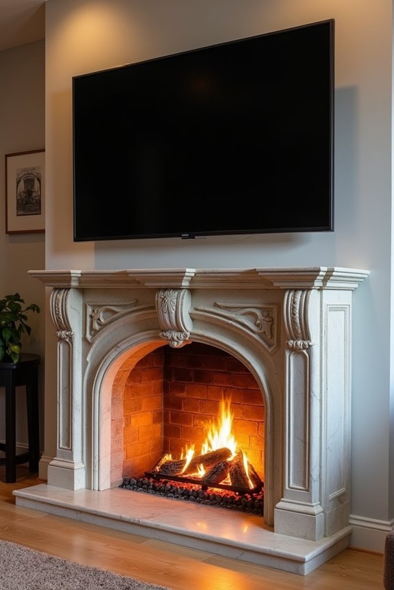 Will a Fireplace Damage Your TV? 5 dense materials proper clearance mantel protection