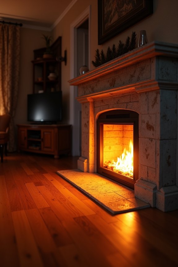 Will a Fireplace Damage Your TV? 3 eight to twelve inches gap heat shield