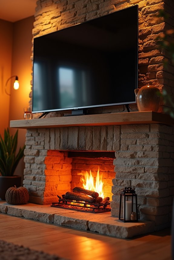Will a Fireplace Damage Your TV? 7 full motion tilt heat shield placement