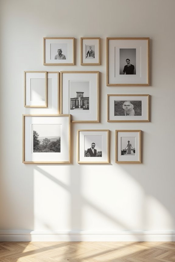10 Ways to Decorate a Blank Wall 1 gallery wall planning with layered frames