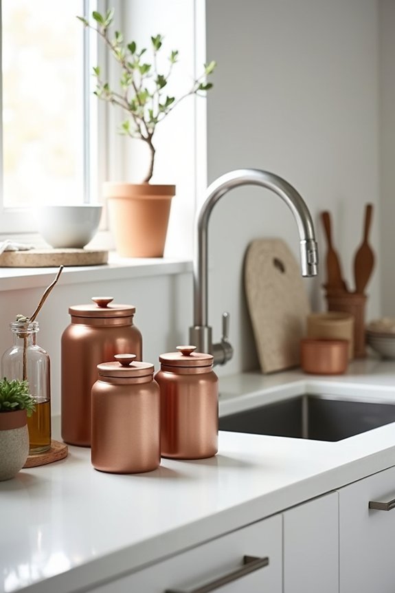 10 Ways to Decorate Kitchen Counters Like a Designer 3 group items in threes