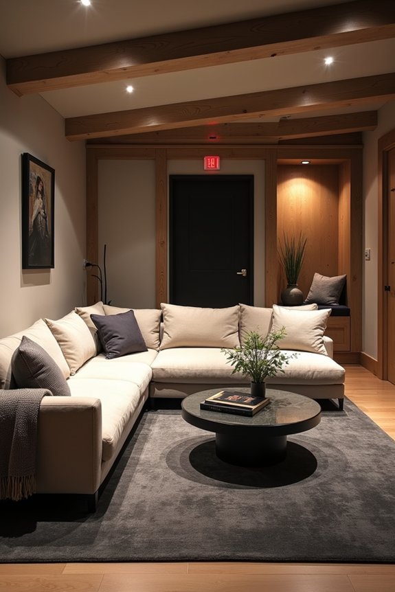 How to Decorate Your Basement 1 large sectional anchors cozy basement gatherings
