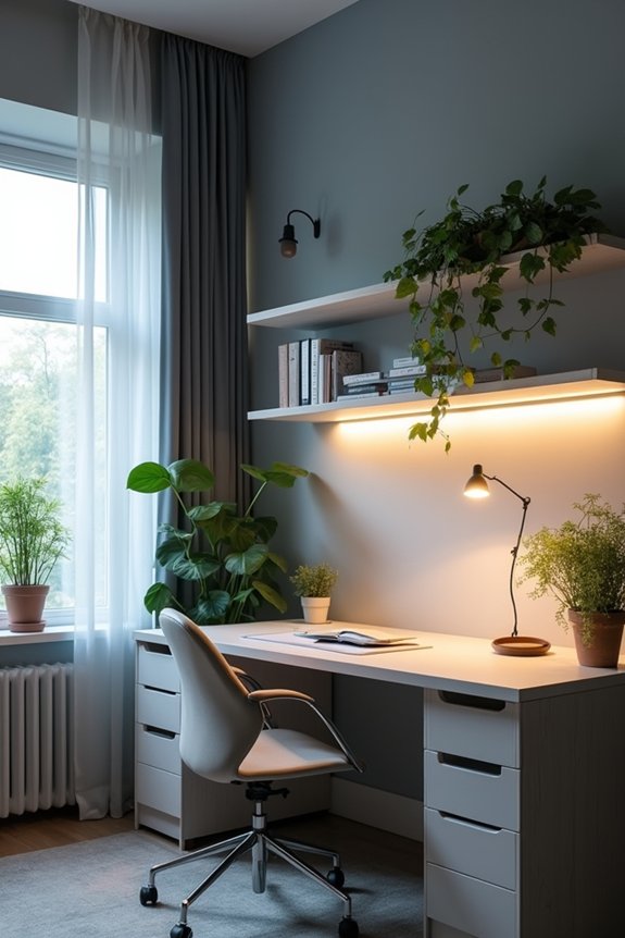 5 Ways to Decorate My Office for Maximum Productivity 4 layered lighting boosts focus mood