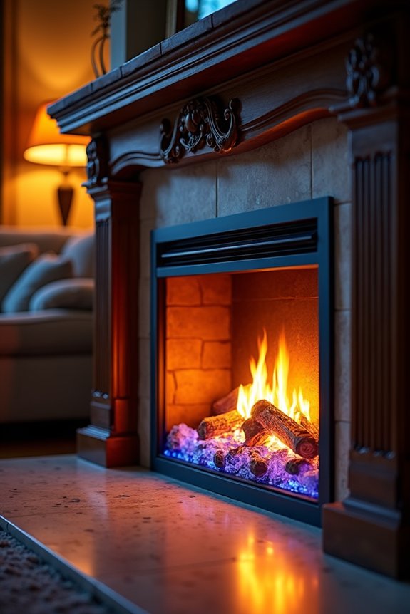How Do Decorative Fireplaces Work? 3 led flames layered optical realism