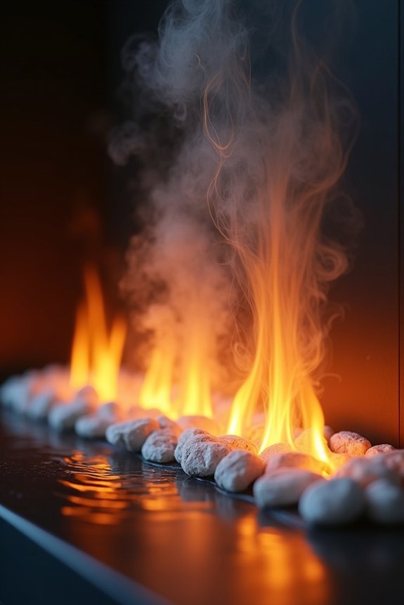 How Do Decorative Fireplaces Work? 2 ultrasonic mist creates flickering flames