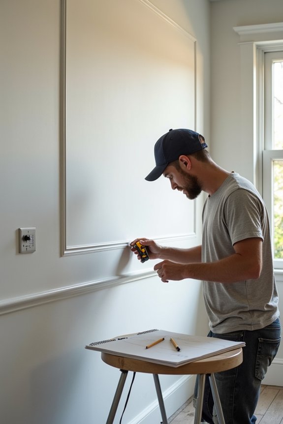 How to Install Decorative Wall Moulding in 3 Simple Steps 1 wall molding design and measurements materials chosen
