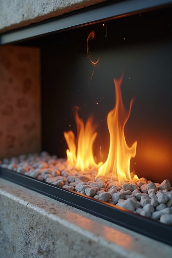 How Do Decorative Fireplaces Work? 1 water vapor fireplace with led flames